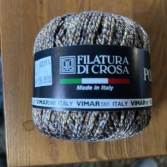(5) Filatura Di Crosa Portofino Multi Brown/Gold Yarn NWT Cotton Viscose Italy - Picture 2 of 7